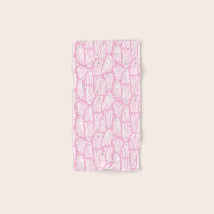 Gossamer Ghosts - pink Bath Towel Gallery Image 1