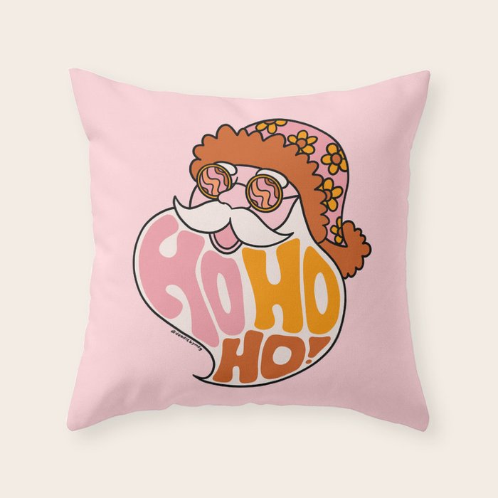 Hippie Ho Ho Ho Throw Pillow Gallery Image 6