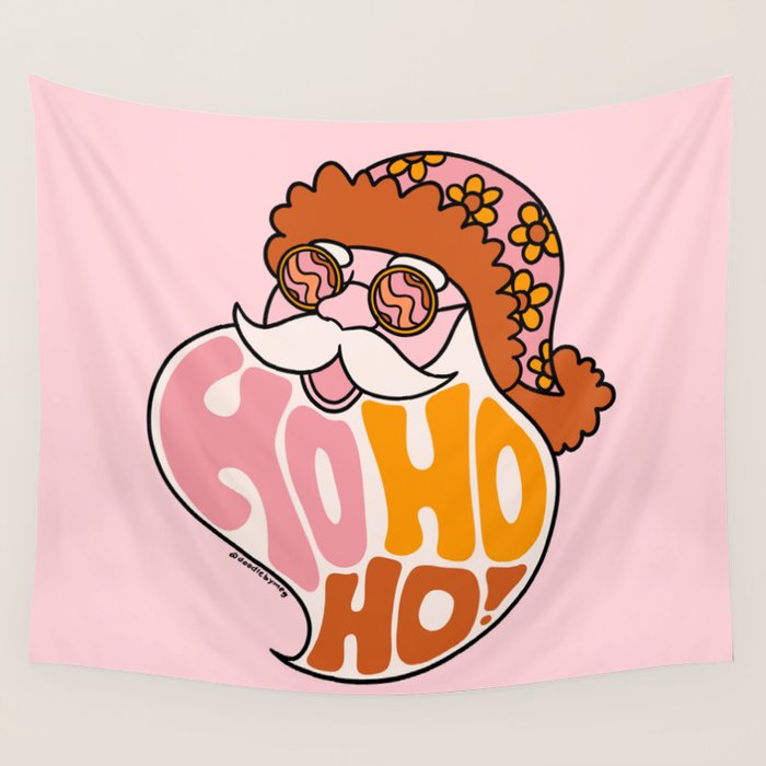 Hippie Ho Ho Ho Wall Tapestry Gallery Image 1