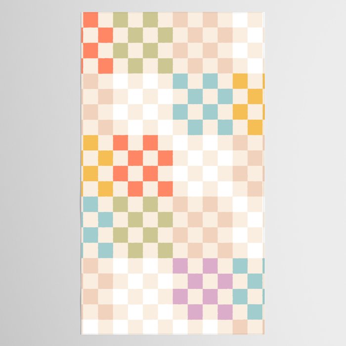 Retro Pastel Check Pattern Tablecloth Gallery Image 2