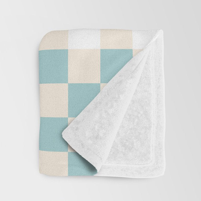 Retro Pastel Check Pattern Throw Blanket Gallery Image 3
