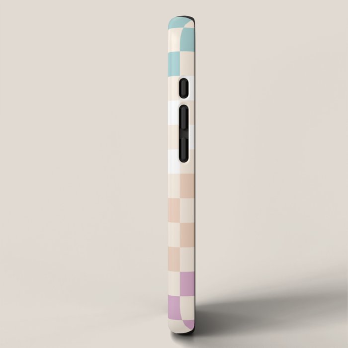 Retro Pastel Check Pattern iPhone Case Gallery Image 2