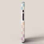 Retro Pastel Check Pattern iPhone Case Gallery Image 2