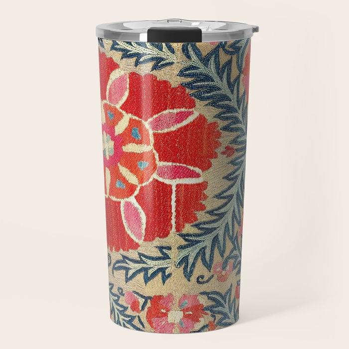 18th Century Suzani Fragment Print Travel Mug Gallery Image 1
