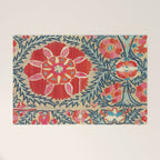 18th Century Suzani Fragment Print Welcome Mat Gallery Image 1