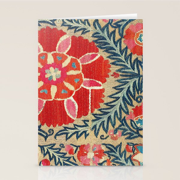 18th Century Suzani Fragment Print Stationery Card Gallery Image 1