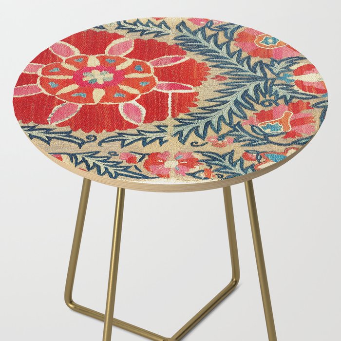 18th Century Suzani Fragment Print Side Table Gallery Image 2