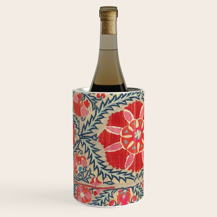 18th Century Suzani Fragment Print Wine Chiller Gallery Image 2
