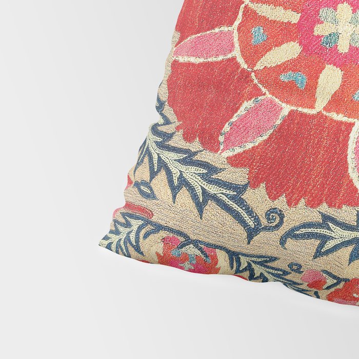 18th Century Suzani Fragment Print Pillow Sham Gallery Image 4