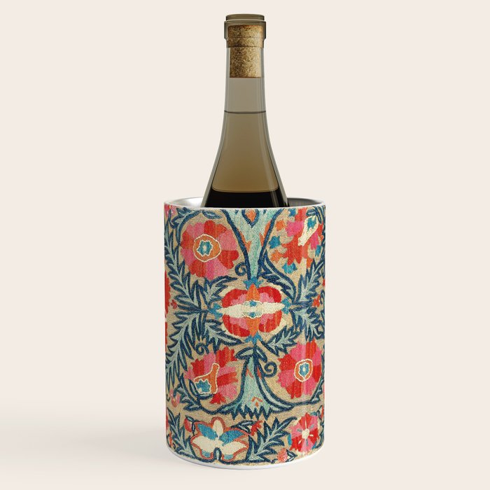 18th Century Suzani Fragment Print Wine Chiller Gallery Image 3