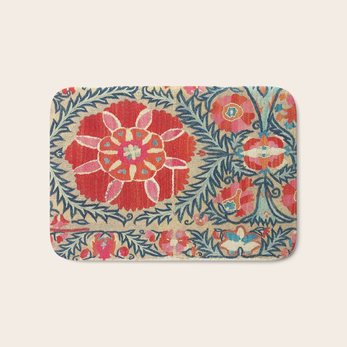 18th Century Suzani Fragment Print Bath Mat Gallery Image 1