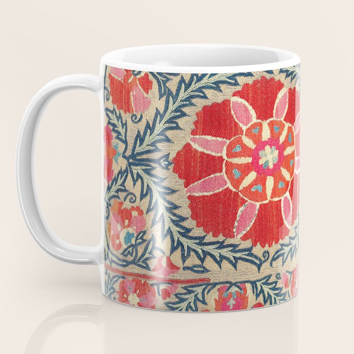 18th Century Suzani Fragment Print Coffee Mug Gallery Image 3