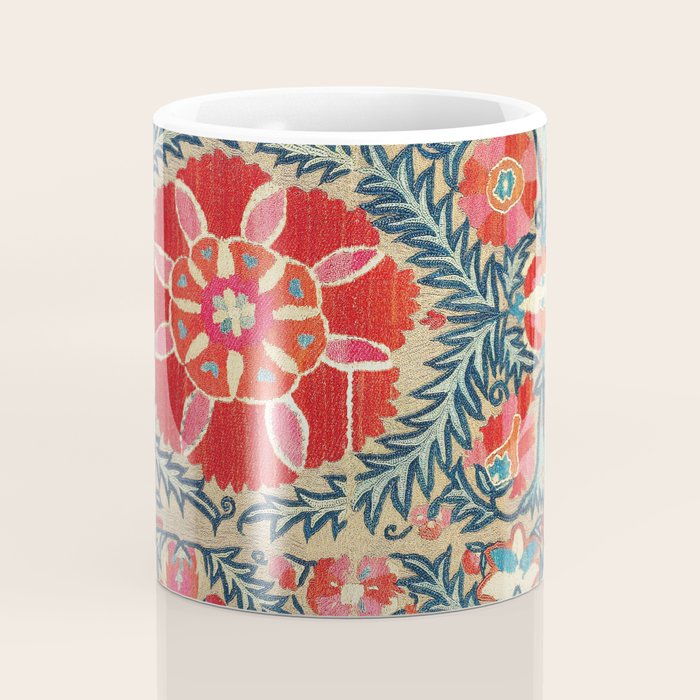 18th Century Suzani Fragment Print Coffee Mug Gallery Image 4