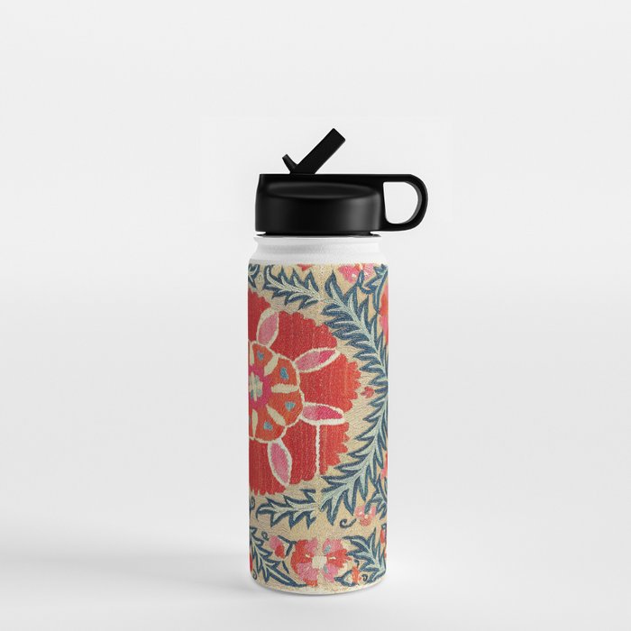 18th Century Suzani Fragment Print Water Bottle Gallery Image 1