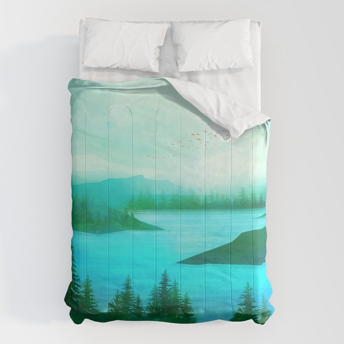 Lake Morning Comforter Gallery Image 1