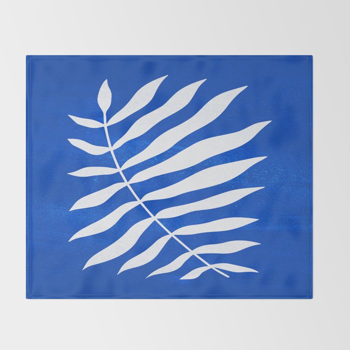 Wild Ferns: Persian Blue Edition Throw Blanket Gallery Image 2