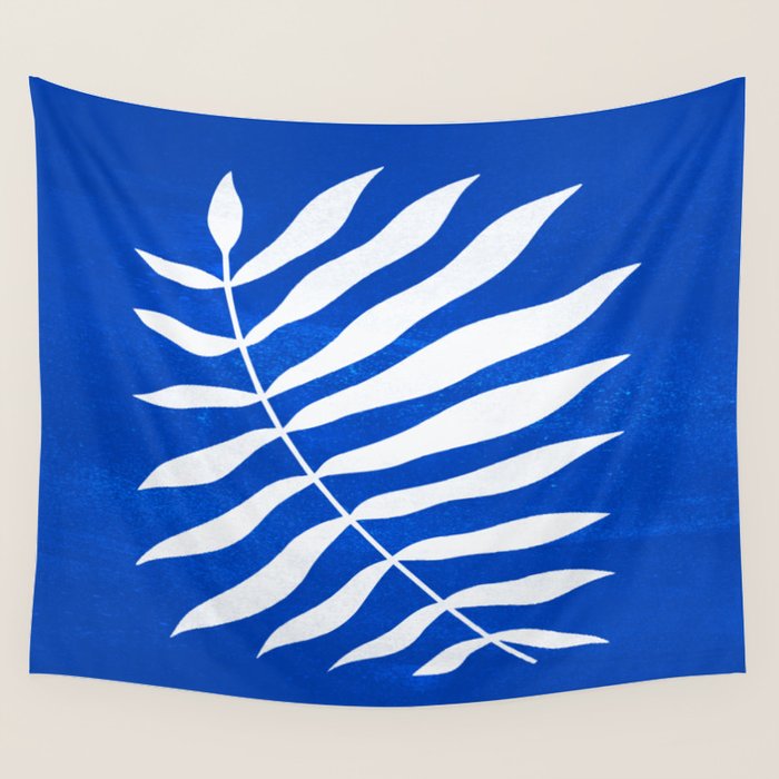 Wild Ferns: Persian Blue Edition Wall Tapestry Gallery Image 4