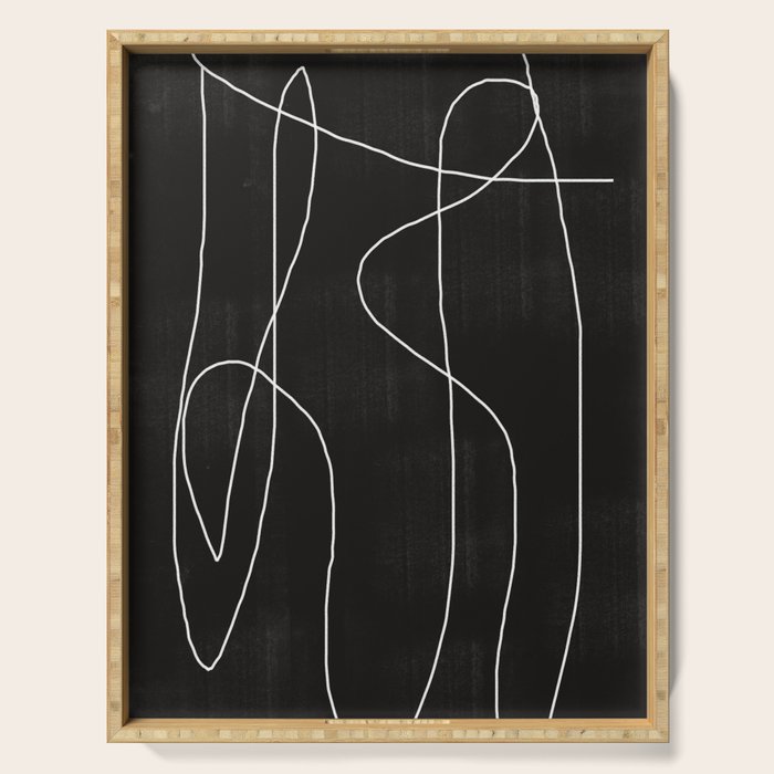 White Line Flow Serving Tray Gallery Image 1