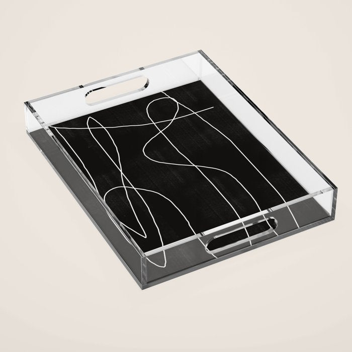 White Line Flow Acrylic Tray Gallery Image 1