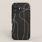 White Line Flow iPhone Case Gallery Image 1
