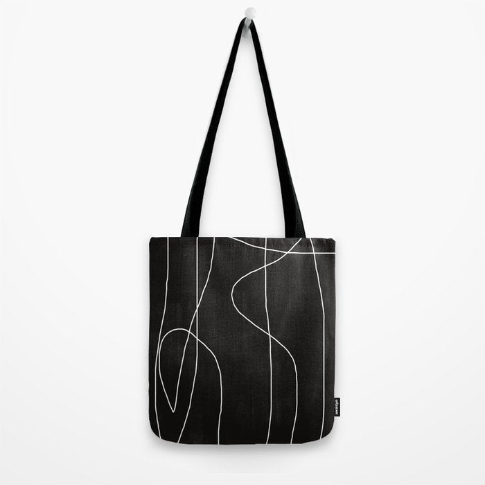 White Line Flow Tote Bag Gallery Image 2