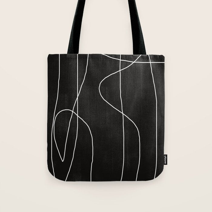 White Line Flow Tote Bag Gallery Image 1