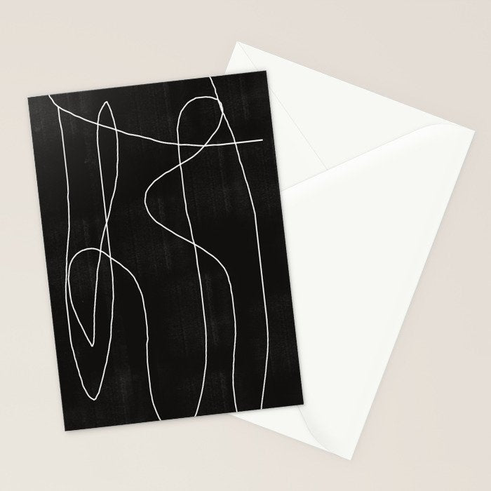 White Line Flow Stationery Card Gallery Image 2