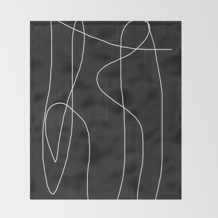 White Line Flow Throw Blanket Gallery Image 2
