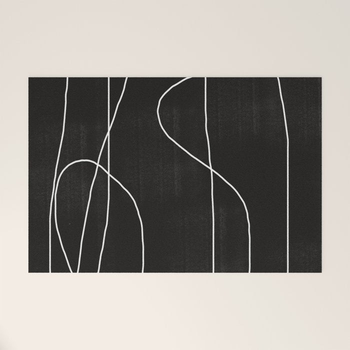 White Line Flow Welcome Mat Gallery Image 1