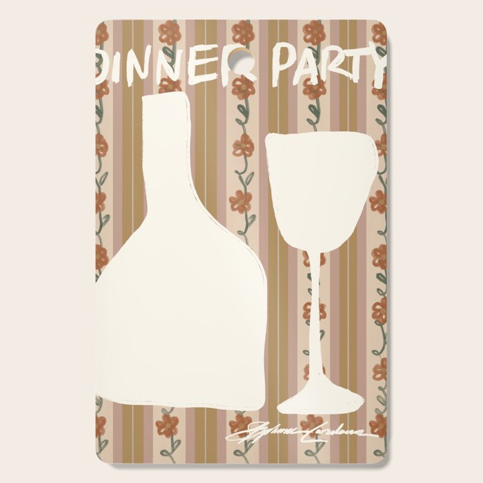 Dinner Party Vintage Stripe Cutting Board Gallery Image 1