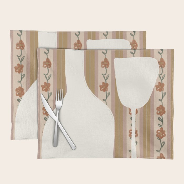 Dinner Party Vintage Stripe Placemat Gallery Image 1