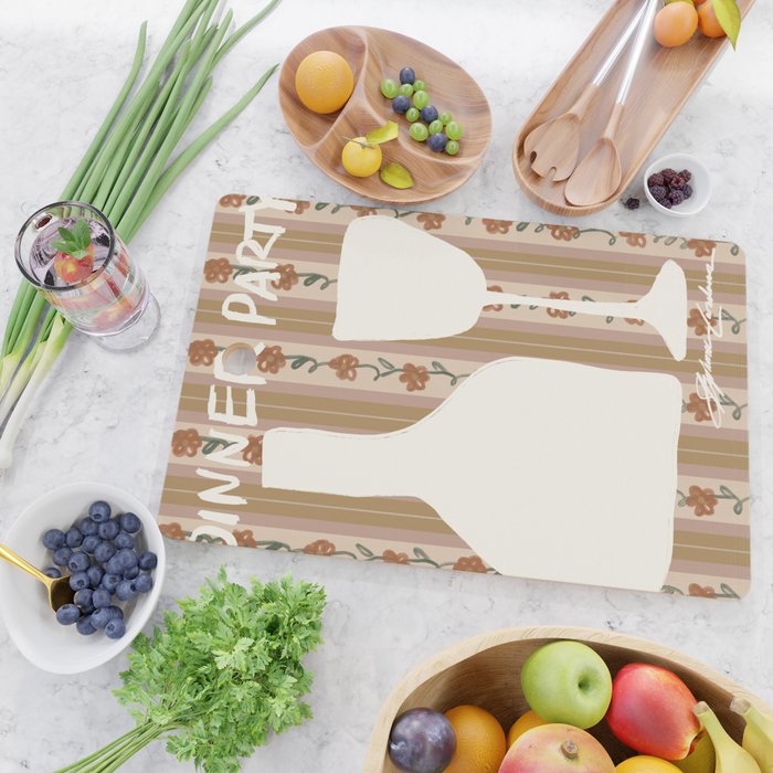 Dinner Party Vintage Stripe Cutting Board Gallery Image 2