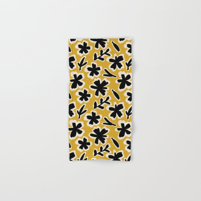 Black Florals #1 Bath Towel Gallery Image 1