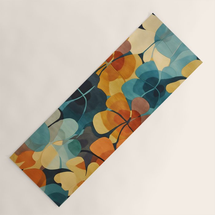A Floral Palette of Colorful Petals Yoga Mat Gallery Image 1