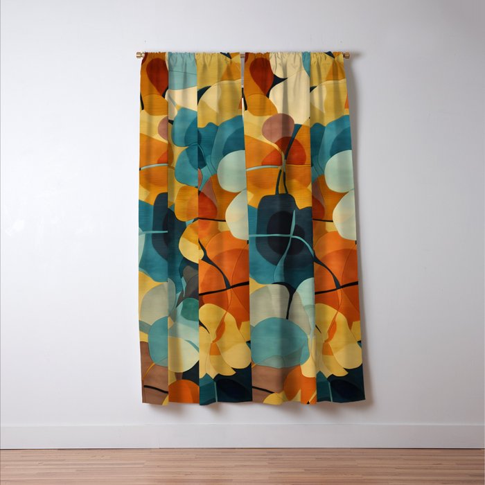 A Floral Palette of Colorful Petals Window Curtain Gallery Image 3
