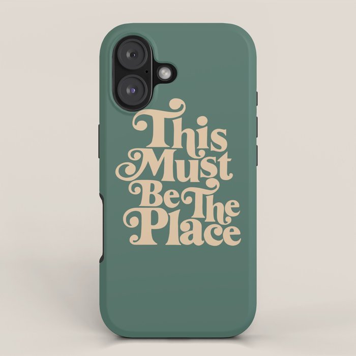 This Must Be The Place - Green & Beige iPhone Case Gallery Image 1