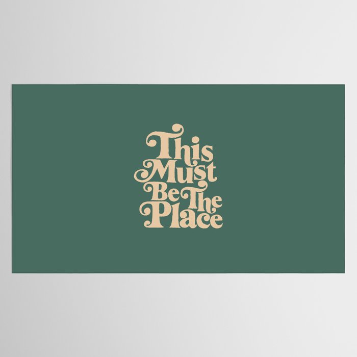 This Must Be The Place - Green & Beige Tablecloth Gallery Image 2