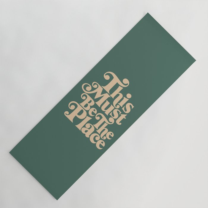 This Must Be The Place - Green & Beige Yoga Mat Gallery Image 1
