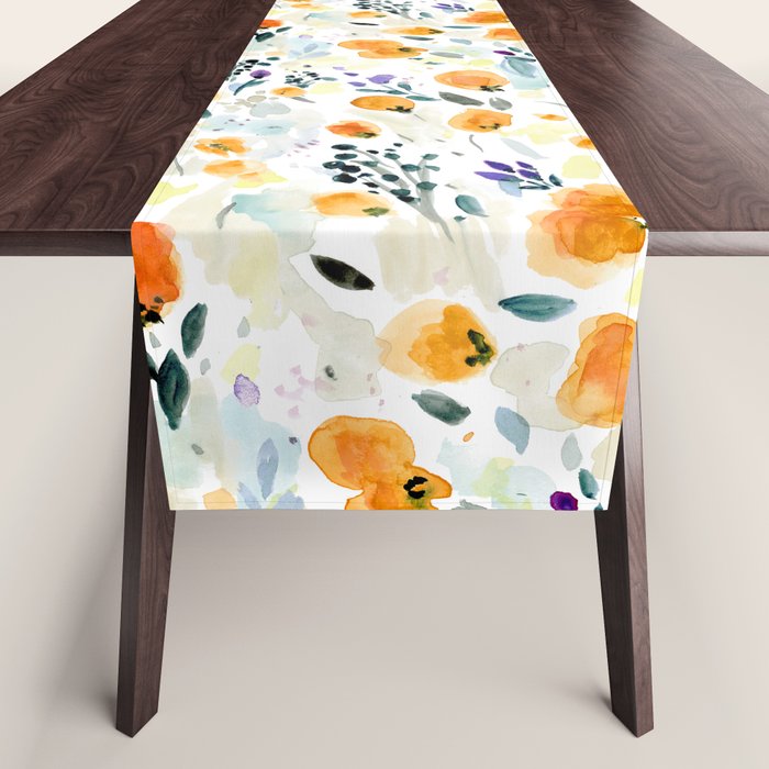 Cali Poppies + wild flowers Table Runner Gallery Image 1