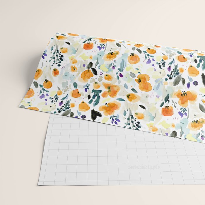 Cali Poppies + wild flowers Wrapping Paper Gallery Image 2