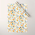 Cali Poppies + wild flowers Wrapping Paper Gallery Image 1