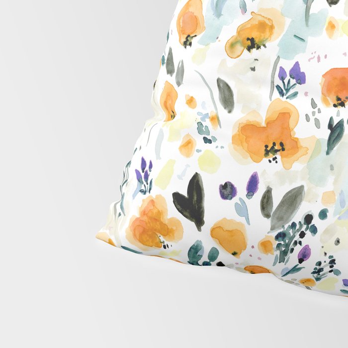 Cali Poppies + wild flowers Pillow Sham Gallery Image 4