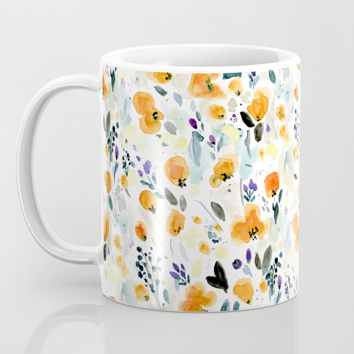 Cali Poppies + wild flowers Coffee Mug Gallery Image 3