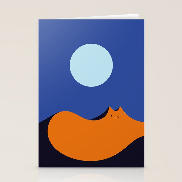 Cat Landscape 179: Lunar Mirage Stationery Card Gallery Image 2