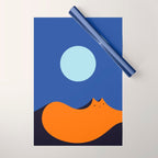 Cat Landscape 179: Lunar Mirage Wrapping Paper Gallery Image 1
