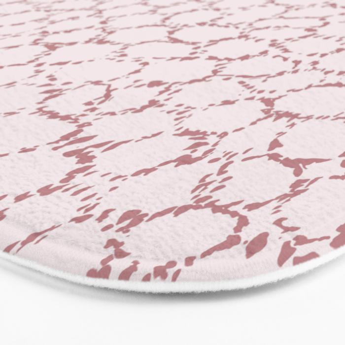 Abstract organic dots - dirty pink pattern Bath Mat Gallery Image 3