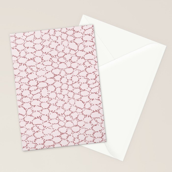 Abstract organic dots - dirty pink pattern Stationery Card Gallery Image 2