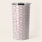 Abstract organic dots - dirty pink pattern Travel Mug Gallery Image 1