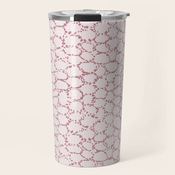 Abstract organic dots - dirty pink pattern Travel Mug Gallery Image 1