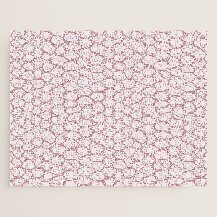 Abstract organic dots - dirty pink pattern Jigsaw Puzzle Gallery Image 1